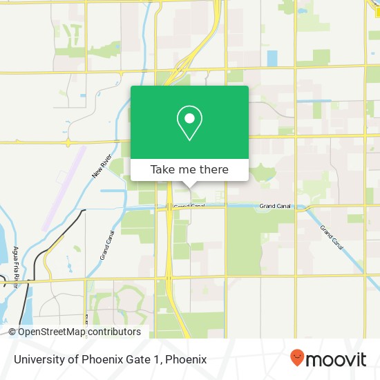 Mapa de University of Phoenix Gate 1