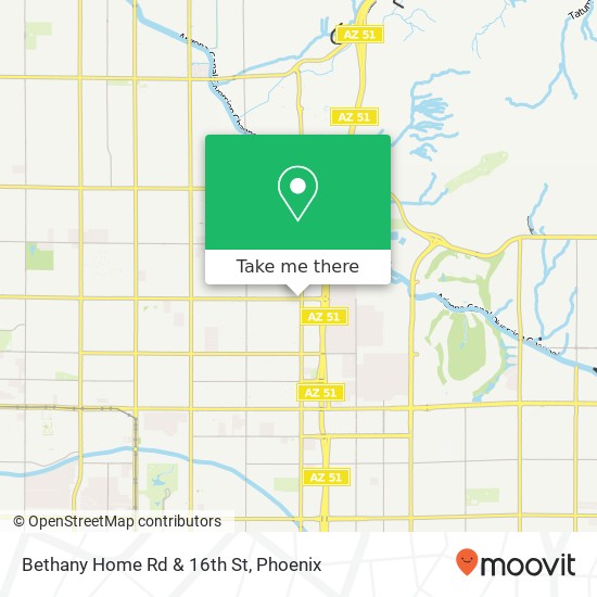 Bethany Home Rd & 16th St map