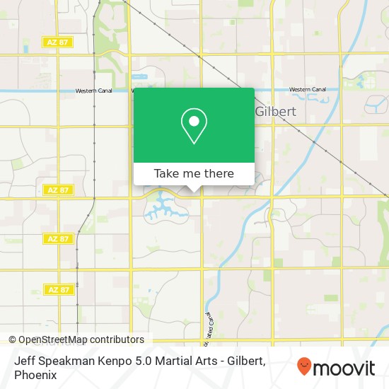 Jeff Speakman Kenpo 5.0 Martial Arts - Gilbert map