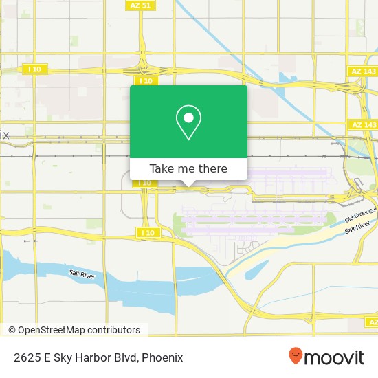 Mapa de 2625 E Sky Harbor Blvd