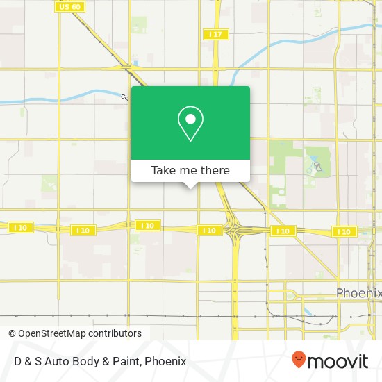 D & S Auto Body & Paint map