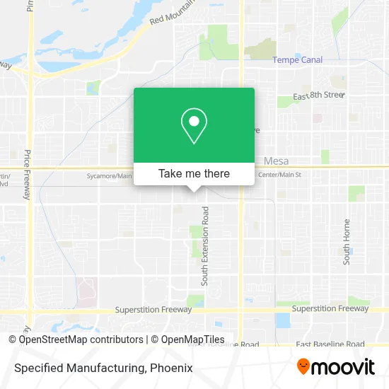 Specified Manufacturing map