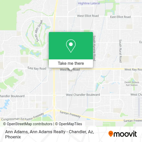 Ann Adams, Ann Adams Realty - Chandler, Az map