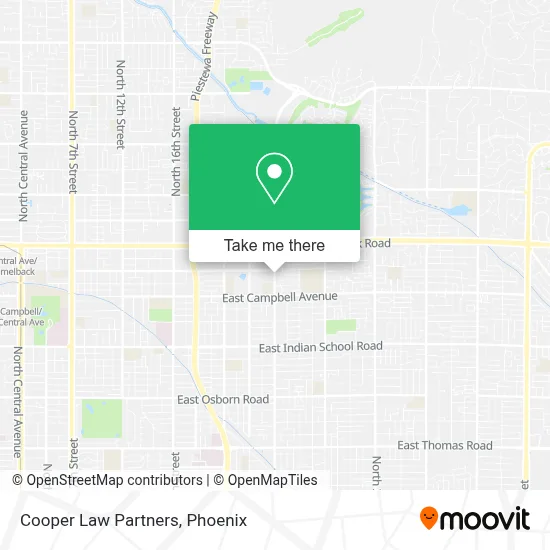 Cooper Law Partners map