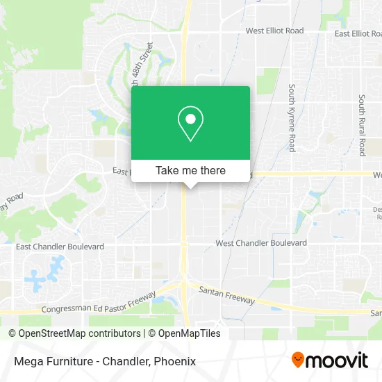 Mega Furniture - Chandler map