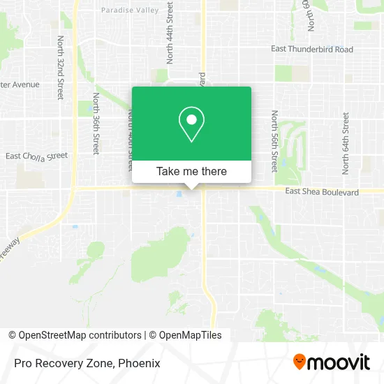 Pro Recovery Zone map