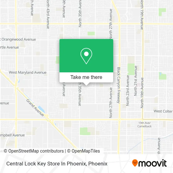 Central Lock Key Store In Phoenix map