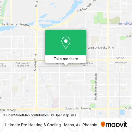 Ultimate Pro Heating & Cooling - Mesa, Az map