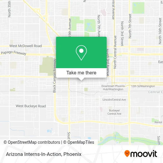 Arizona Interns-In-Action map