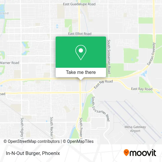 In-N-Out Burger map