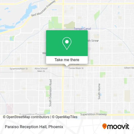Paraiso Reception Hall map