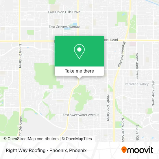 Right Way Roofing - Phoenix map
