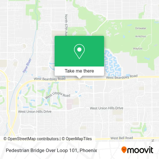 Pedestrian Bridge Over Loop 101 map