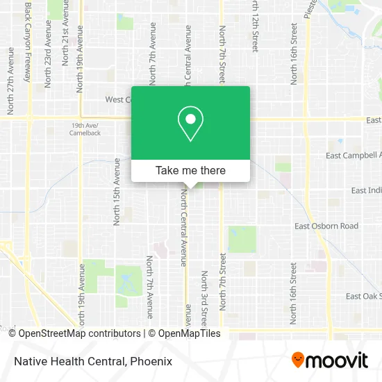 Native Health Central map