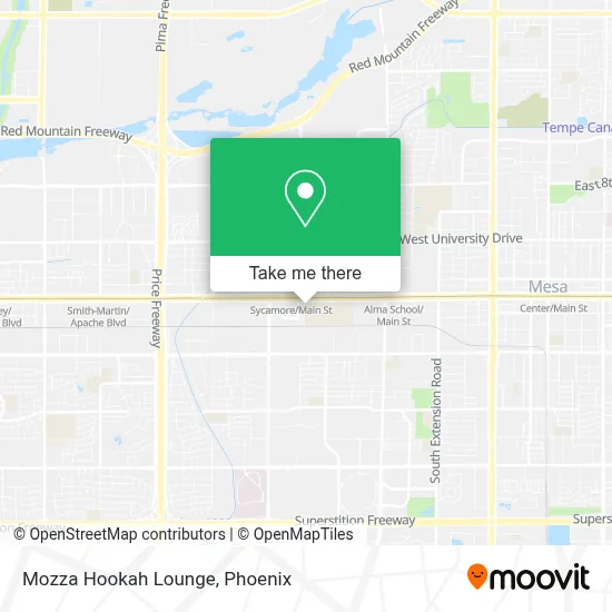 Mozza Hookah Lounge map