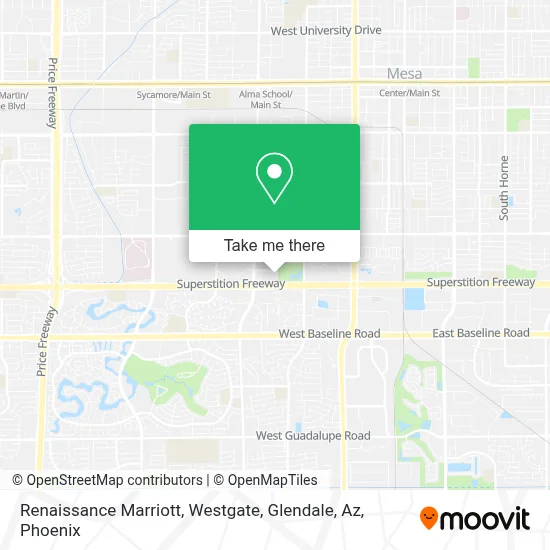 Renaissance Marriott, Westgate, Glendale, Az map