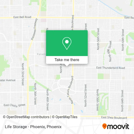 Life Storage - Phoenix map
