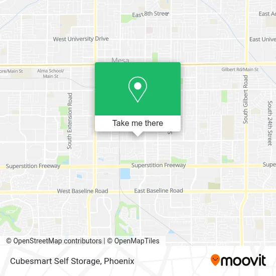 Cubesmart Self Storage map