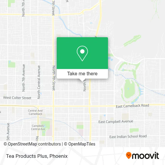 Tea Products Plus map