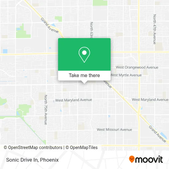 Sonic Drive In map