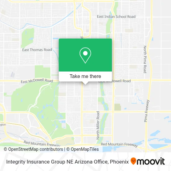 Integrity Insurance Group NE Arizona Office map