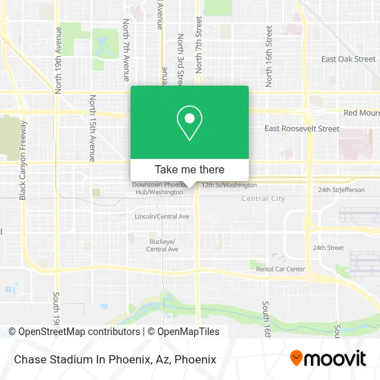 Chase Stadium In Phoenix, Az map