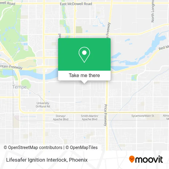 Lifesafer Ignition Interlock map