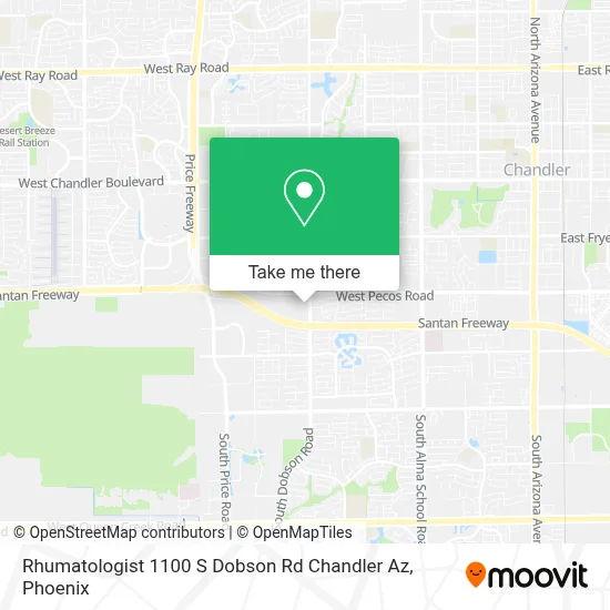 Rhumatologist 1100 S Dobson Rd Chandler Az map