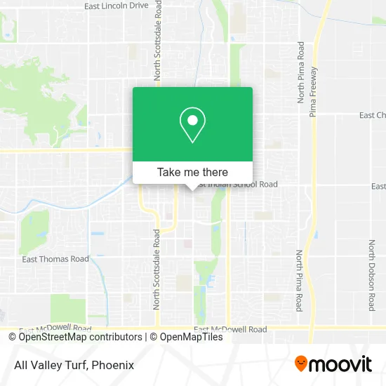 All Valley Turf map