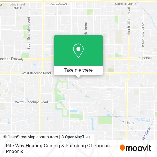 Rite Way Heating Cooling & Plumbing Of Phoenix map