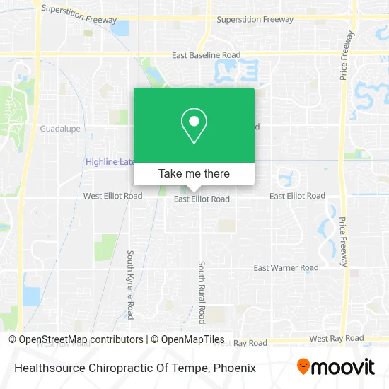 Healthsource Chiropractic Of Tempe map