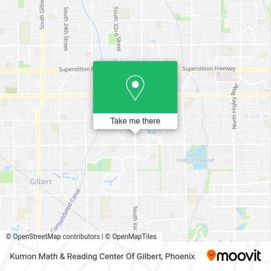 Kumon Math & Reading Center Of Gilbert map