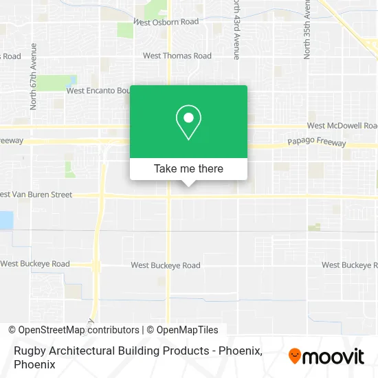Rugby Architectural Building Products - Phoenix map