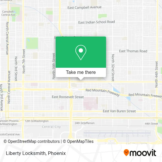 Liberty Locksmith map