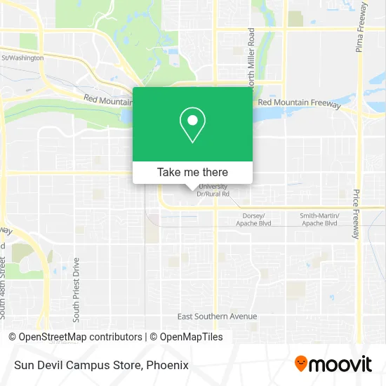 Sun Devil Campus Store map