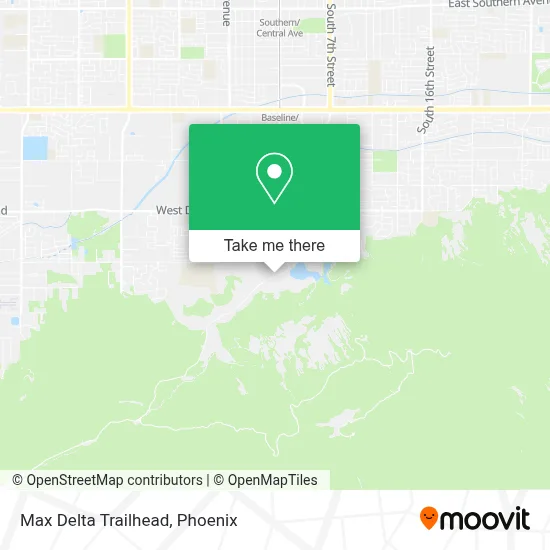 Max Delta Trailhead map