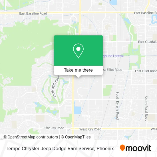 Tempe Chrysler Jeep Dodge Ram Service map