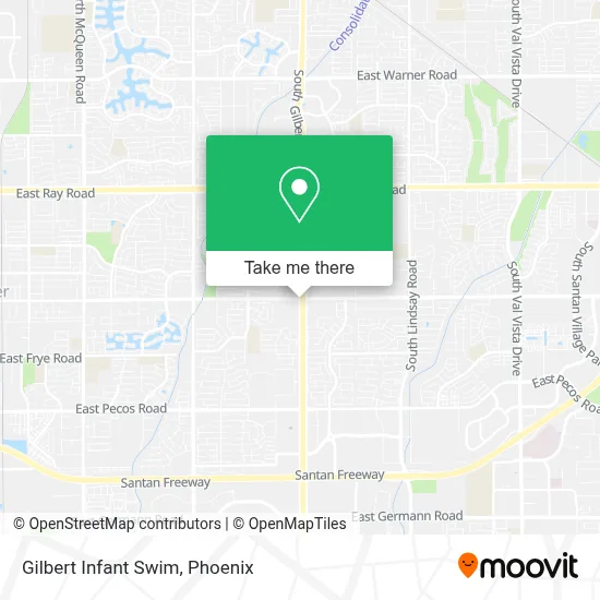 Gilbert Infant Swim map