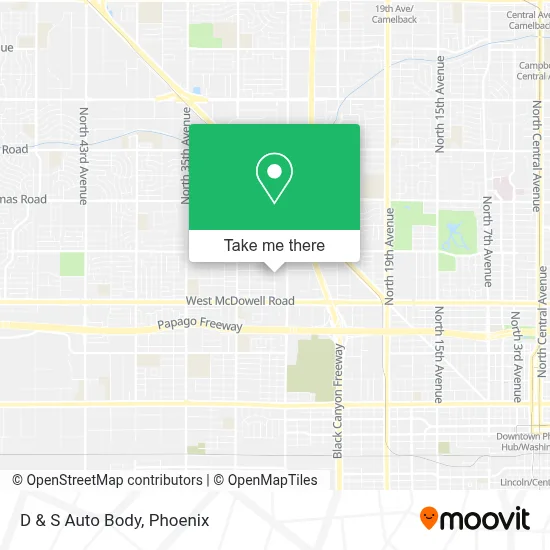 D & S Auto Body map