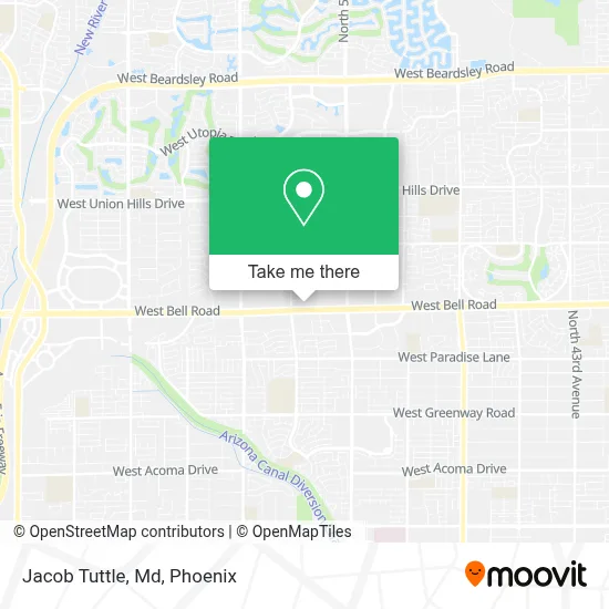Jacob Tuttle, Md map
