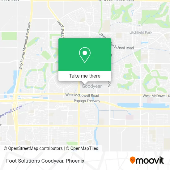 Foot Solutions Goodyear map