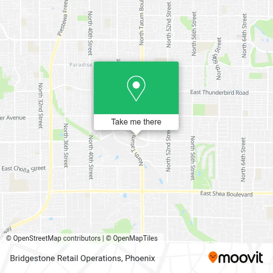 Bridgestone Retail Operations map