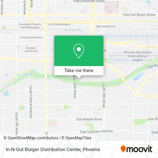 In-N-Out Burger Distribution Center map