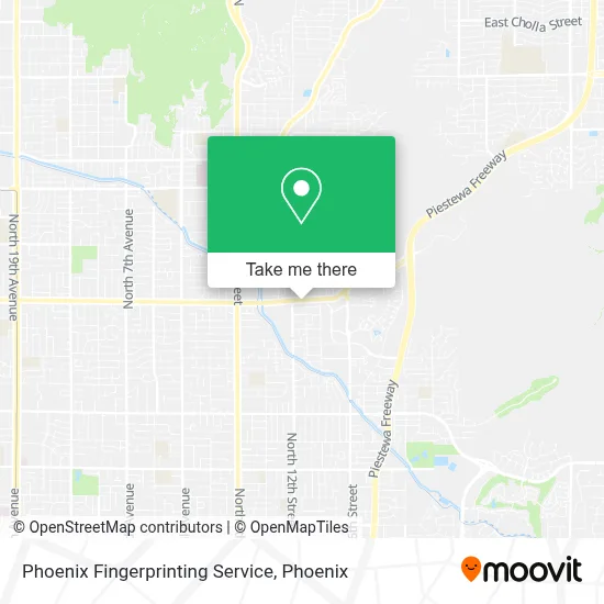 Phoenix Fingerprinting Service map