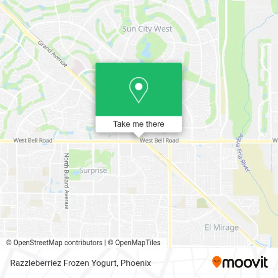 Razzleberriez Frozen Yogurt map