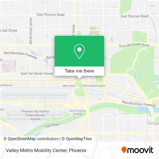Valley Metro Mobility Center map