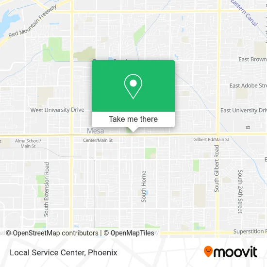 Local Service Center map