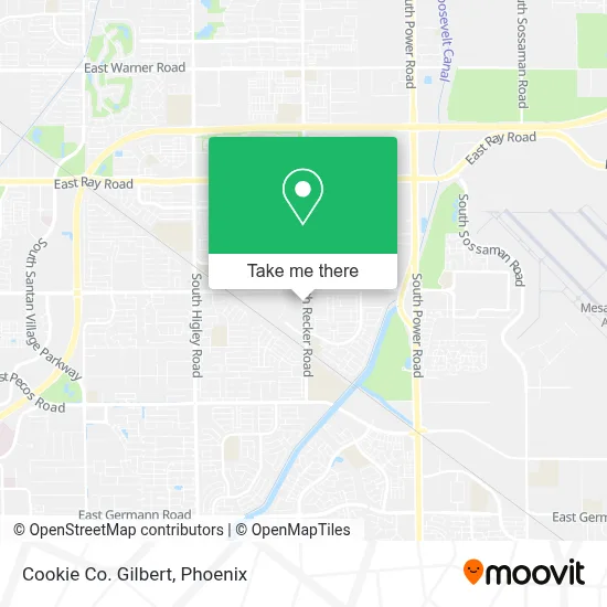 Cookie Co. Gilbert map