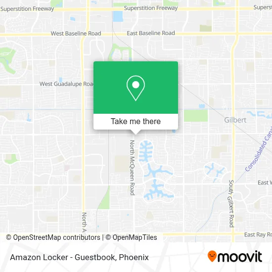 Amazon Locker - Guestbook map