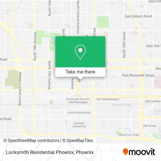 Locksmith Residential Phoenix map